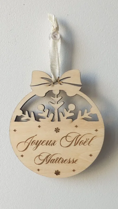 Boule de Noël flocon recto
