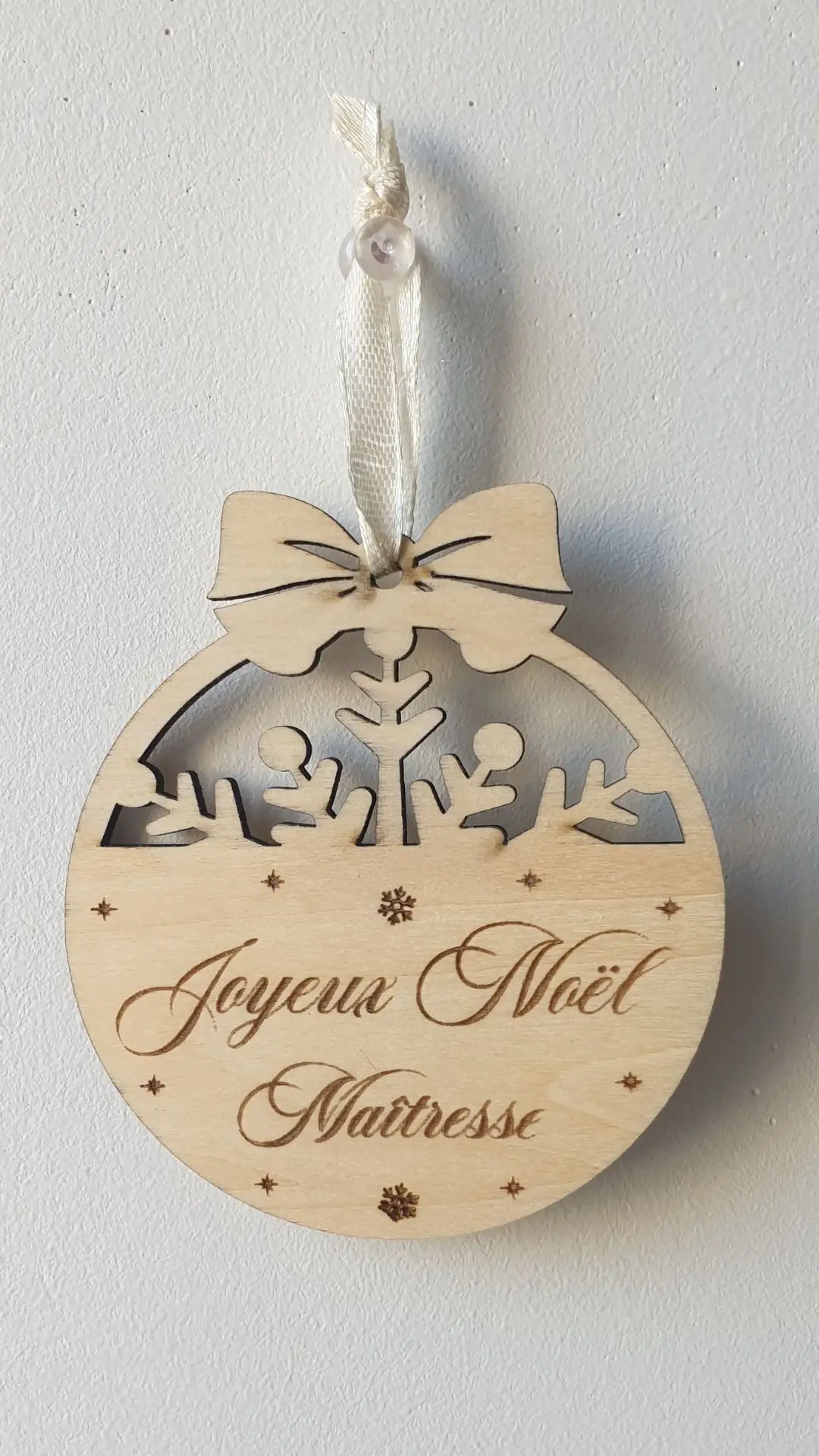 Boule de Noël flocon recto