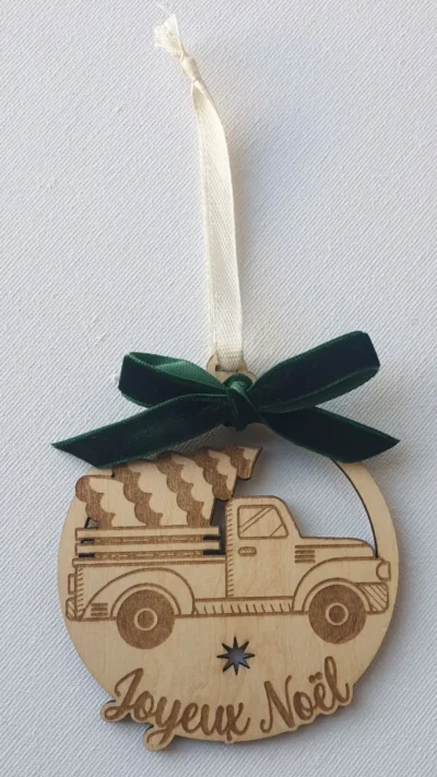 Carte de vœux + boule de noël Sapin