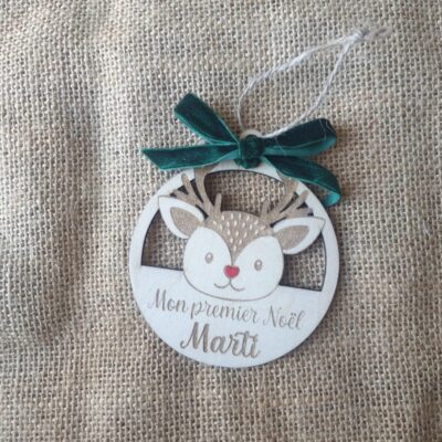 Boule de Noël renne enfant
