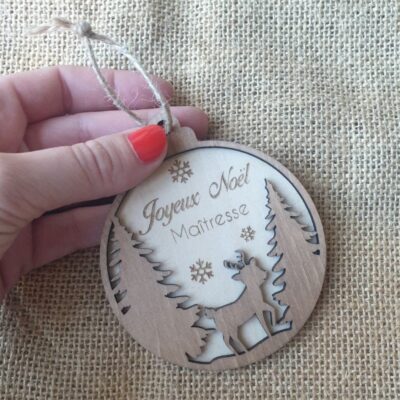 Boule de Noël Renne 3D