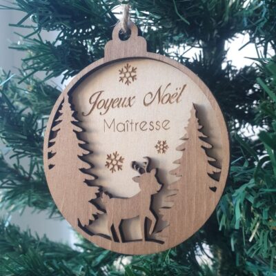 Boule de Noël Renne 3D