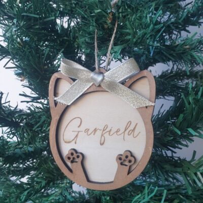 Boule de Noël chat 3D