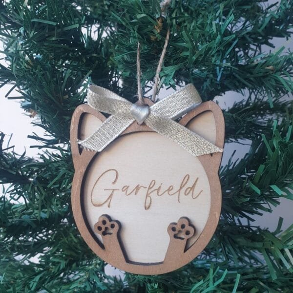 Boule de Noël chat 3D