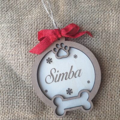 Boule de Noël chien 3D