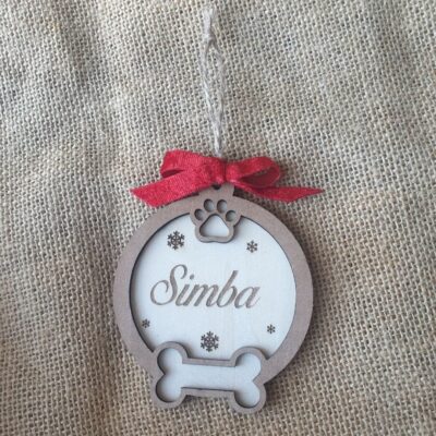 Boule de Noël chien 3D