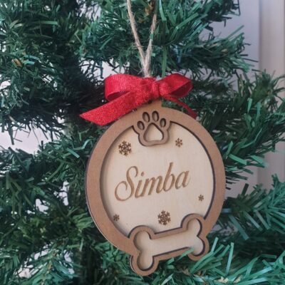 Boule de Noël chien 3D