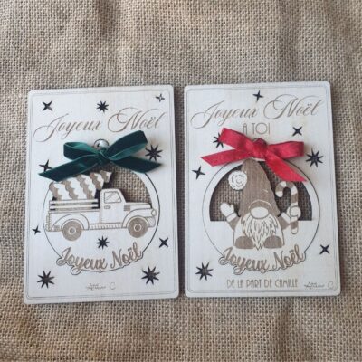 Carte de vœux + boule de noël Sapin