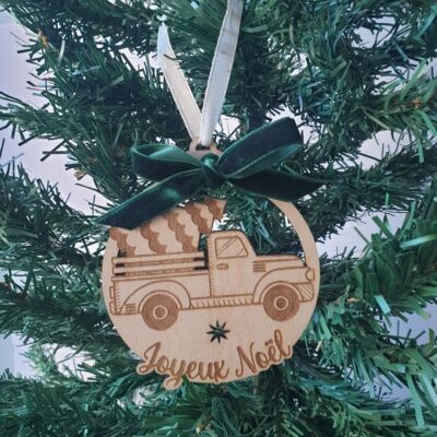 Carte de vœux + boule de noël Sapin