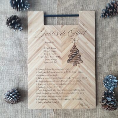 Planche à découper Recette Sablés de Noël