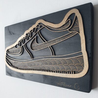 Tableau Basket Nike Noir et Doré