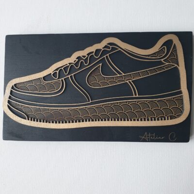 Tableau Basket Nike Noir et Doré
