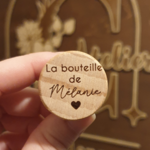 bouchon bouteille de vin gravé