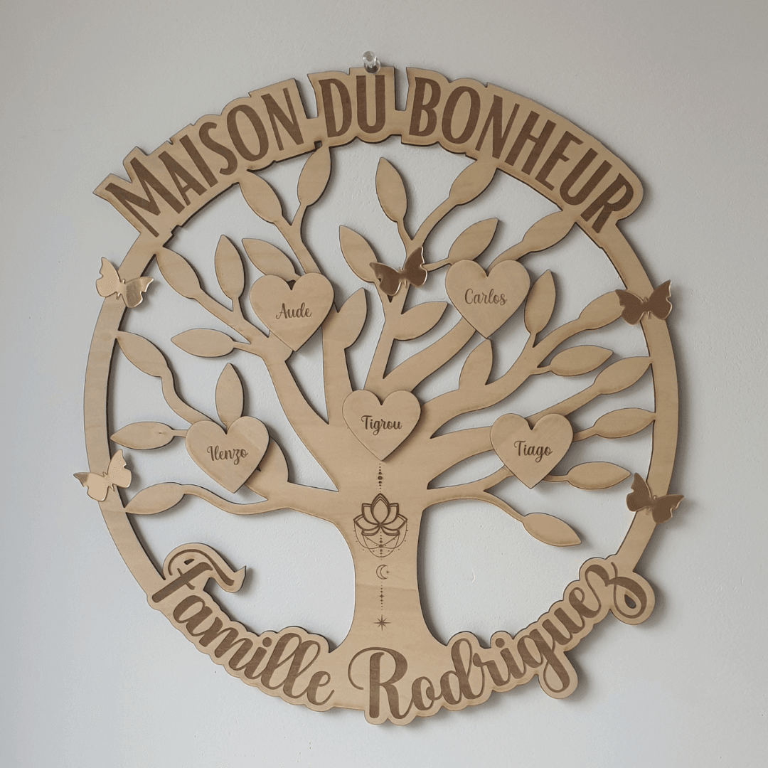 Grand arbre de vie Famille Maison du bonheur