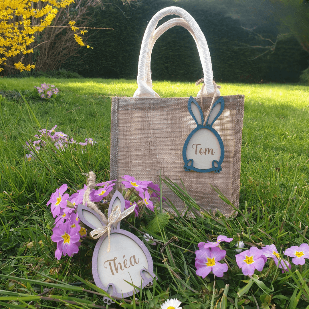 Sac de Pâques avec son petit lapin personnalisé