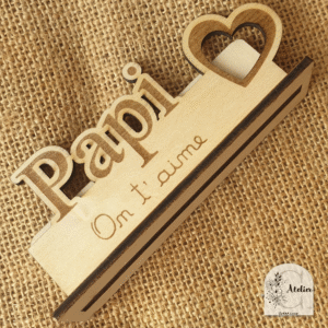 Cadre photo Papi Je t'aime - personnalisable