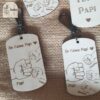 Porte-clés Papi personnalisé Prénoms petits enfants