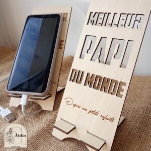 Support téléphone portable “Meilleur Papi”